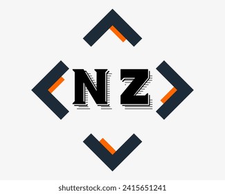 NEW BEST NZ creative initial latter logo.NZ abstract.NZ latter vector Design.NZ Monogram logo design .company logo