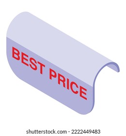 New best price icon isometric vector. Sale sticker. Label offer
