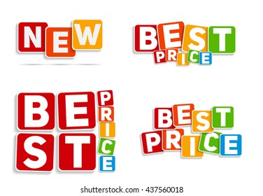 New, Best Price Sign Template Vector Illustration EPS10