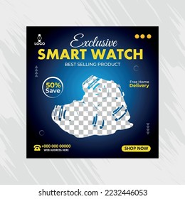 New best selling smart watch social media Instagram post template