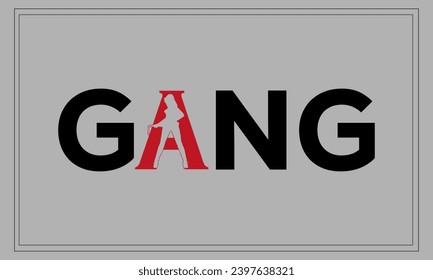 New best uncommon modern GANG negative space logo in 2024