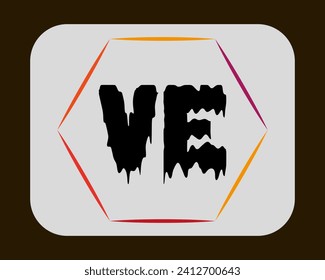 NEW BEST VE creative initial latter logo.VE abstract.VE latter vector Design.VE Monogram logo design .