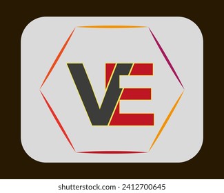 NEW BEST VE creative initial latter logo.VE abstract.VE latter vector Design.VE Monogram logo design .