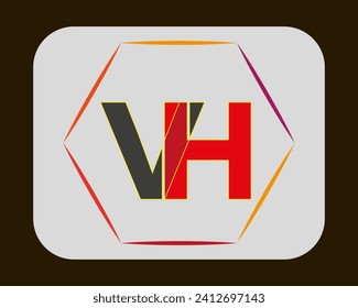 NEUE BEST VH kreative Initial letzteres Logo.VH abstract.VH Letztere Vektordesign.VH Monogram Logo Design .