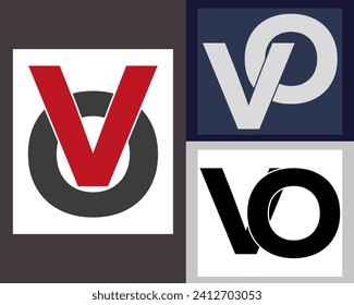 NUEVO BEST VO creativo inicial último logo.VO abstract.VO último vector diseño.VO diseño de logotipo monograma.
