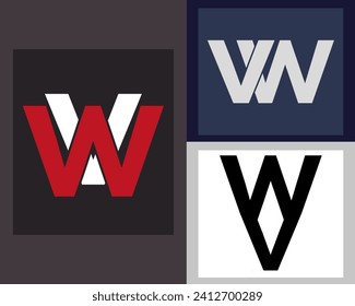 NEW BEST VW creative initial latter logo.VW abstract.VW latter vector Design.VW Monogram logo design .