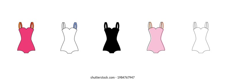 new bikini vector type icon