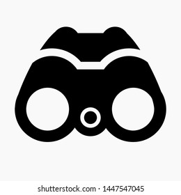 New binocular field glasses flat vector icon.