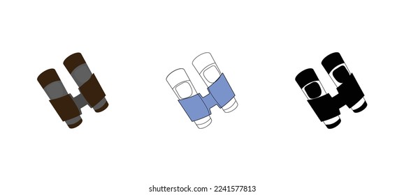 new binoculars vector type icon