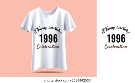 New Birthday T-Shirt Design Eps Vector File Without Background.