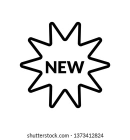 New- black linear New vector illustration symbol icon