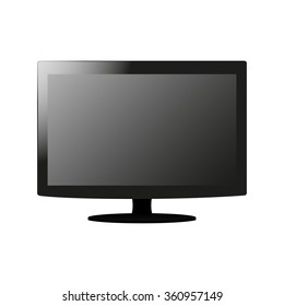 new black screen icon with shadow vector