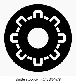 New Black Settings Icon. Vector icon.