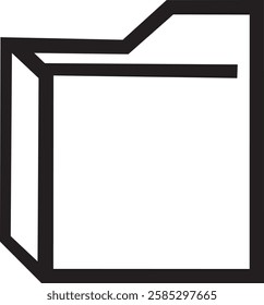 New blank document file icon Design Silhouette Vector Art Illustration on a White Background