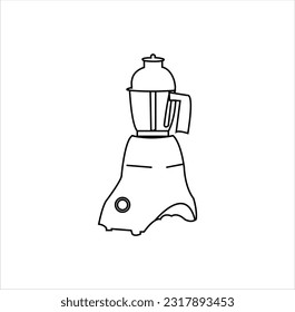 new Blender, juicer line icon. linear style sign for mobile concept and web design. Electric mixer outline vector icon. Symbol, for eps 10 