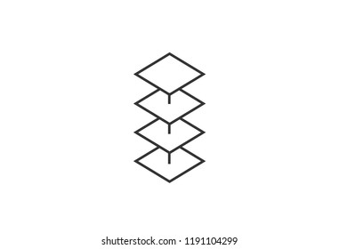 New Block chain icon ( crypto currency sign) 
