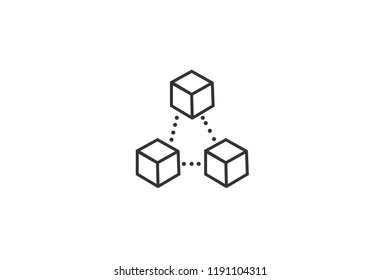 New Block chain icon ( crypto currency sign) 