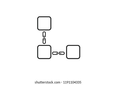 New Block chain icon ( crypto currency sign) 