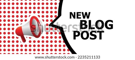 new blog post sign on white background