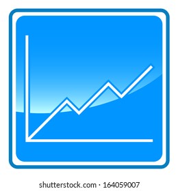 New blue chart icon on a white background