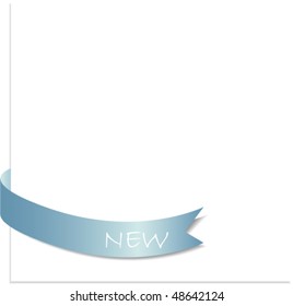 New blue corner ribbon