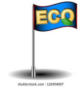 New blue eco flag in a unique style