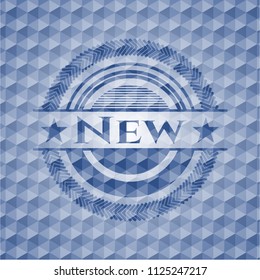 New blue hexagon emblem.
