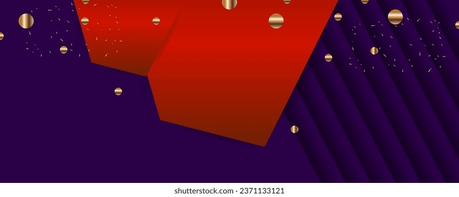 New Blue Holiday Christmas gold design with green and red shiny holiday elements. Modern background abstract shiny color golden for web, cards, printing, social network