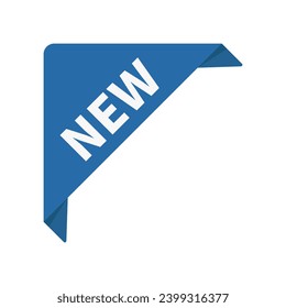 New In Blue Triangle Ribbon Shape For Product Promotion Business Marketing Social Media Information
