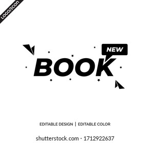 New Book text tag icon vector design for red and black , countdown tag, start offer, discount banner design template, don't miss out, app icon, vector illustration