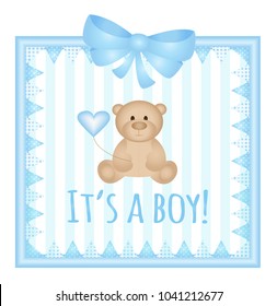 New Born Baby Announcement Card- It's A Boy