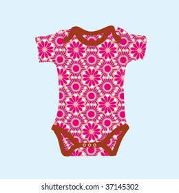 New born baby bodysuit in vector