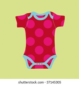 New born baby bodysuit in vector