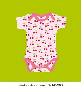 New born baby bodysuit in vector