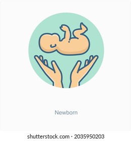 New Born Baby Icon Concept