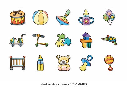 New born baby icons set,eps10