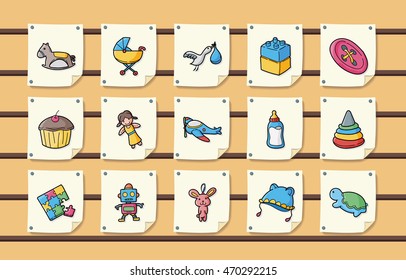 New born baby icons set,eps10
