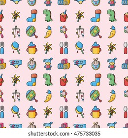 New born baby icons set,eps10
