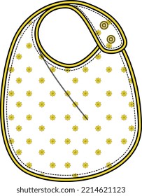 NEW BORN BABY AND INFANT WEAR BIB VECTOR