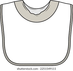 NEW BORN BABY AND INFANT WEAR BIB FASHION FLAT DESIGN VECTOR