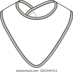 NEW BORN BABY AND INFANT WEAR BIB FASHION FLAT DESIGN VECTOR