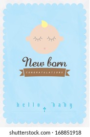 New Born Baby Poster Template Vector/illustration