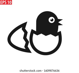 New born bird icon vector