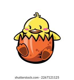 A New Born Chick Vector