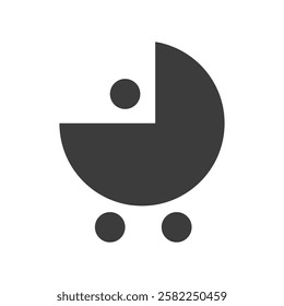 New Born Icon Black and White Vector Graphic