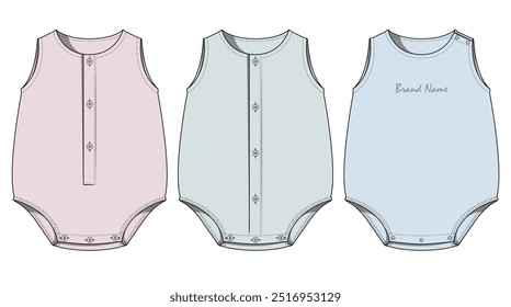 Criança recém-nascida playsuit Ilustração vetorial