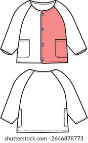 New born pajama set. vector illustration of baby dress. new born knit dress.