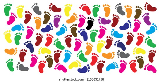 New born, pregnant or coming soon footprints shoes and shoe sole. Kids or baby feet and foot steps Fun vector footsteps icon for print. Love heart blue boy or pink girl sign