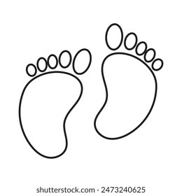 New born, pregnant or coming soon footprints shoes and shoe sole. Kids or baby feet and foot steps. Fun vector footsteps icon for print. Slogan Love heart blue boy or pink girl sign