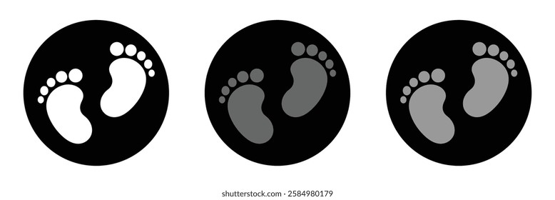 New born, pregnant or coming soon footprints shoes and shoe sole. Kids or baby feet and foot steps Fun vector footsteps icon for print. Love heart blue boy or pink girl sign on white back ground eps20